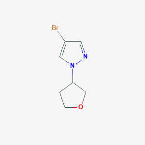 B1529818 4-Bromo-1-(tetrahydrofuran-3-YL)-1H-pyrazole CAS No. 1040377-07-8