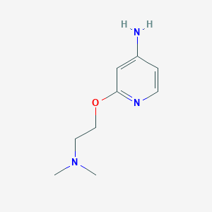 molecular formula C9H15N3O B1529820 2-[2-(Dimethylamino)ethoxy]pyridin-4-amine CAS No. 908117-05-5