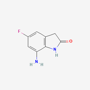 molecular formula C8H7FN2O B1529830 7-Amino-5-fluoroindolin-2-one CAS No. 945381-62-4