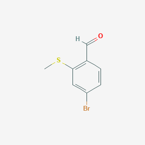 molecular formula C8H7BrOS B1529832 4-Bromo-2-(methylsulfanyl)benzaldehyde CAS No. 918350-11-5