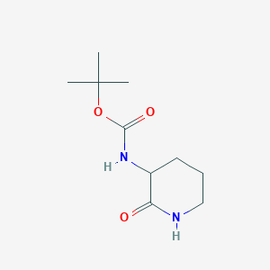 molecular formula C10H18N2O3 B152984 叔丁基（2-氧代哌啶-3-基）氨基甲酸酯 CAS No. 99780-98-0