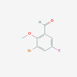 molecular formula C8H6BrFO2 B1529841 3-Bromo-5-fluoro-2-methoxybenzaldehyde CAS No. 1009093-60-0