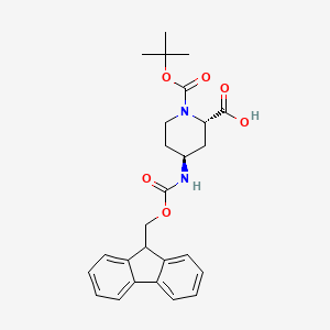 (2S,4S)-4-((((9H-Fluoren-9-yl)methoxy)carbonyl)amino)-1-(tert-butoxycarbonyl)piperidine-2-carboxylic acid