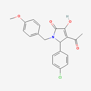 4-acetyl-5-(4-chlorophenyl)-3-hydroxy-1-[(4-methoxyphenyl)methyl]-2,5-dihydro-1H-pyrrol-2-one