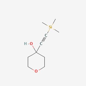 4-((Trimethylsilyl)ethynyl)tetrahydro-2H-pyran-4-ol