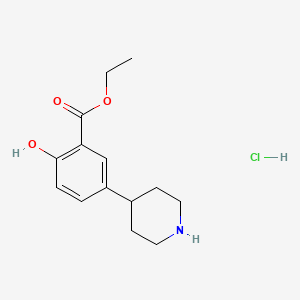 Ethyl 2-hydroxy-5-(piperidin-4-yl)benzoate hydrochloride