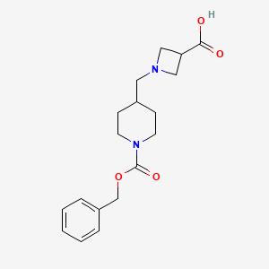 1-({1-[(Benzyloxy)carbonyl]piperidin-4-yl}methyl)azetidine-3-carboxylic acid