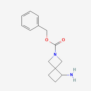 molecular formula C14H18N2O2 B1529854 Benzyl 5-amino-2-azaspiro[3.3]heptane-2-carboxylate CAS No. 1352546-87-2