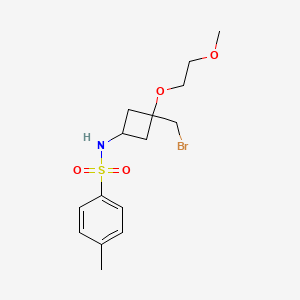 N-[3-(bromomethyl)-3-(2-methoxyethoxy)cyclobutyl]-4-methylbenzene-1-sulfonamide