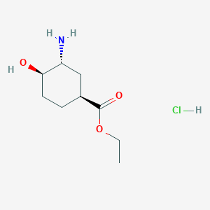 (1S,3R,4R)-3-Amino-4-hydroxy-cyclohexanecarboxylic acid ethyl ester hydrochloride