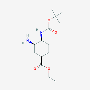 (1R,3R,4S)-3-Amino-4-(Boc-amino)cyclohexane-carboxylic acid ethyl ester