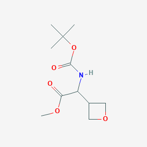 molecular formula C11H19NO5 B1529877 Methyl 2-((tert-butoxycarbonyl)amino)-2-(oxetan-3-yl)acetate CAS No. 1416323-08-4