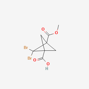 2,2-Dibromo-3-(methoxycarbonyl)bicyclo[1.1.1]pentane-1-carboxylic acid