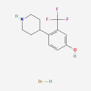 4-(Piperidin-4-yl)-3-(trifluoromethyl)phenol hydrobromide