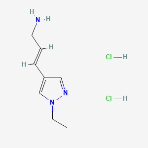 (2E)-3-(1-ethyl-1H-pyrazol-4-yl)prop-2-en-1-aminedihydrochloride