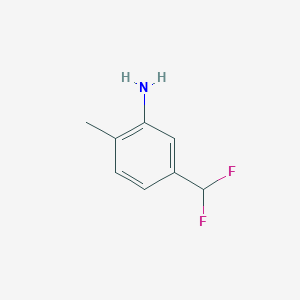 molecular formula C8H9F2N B15298864 5-(Difluoromethyl)-2-methylaniline 