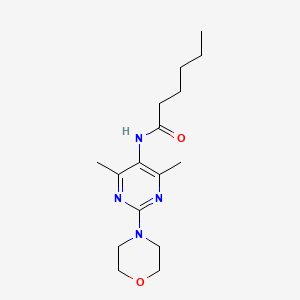 N-[4,6-dimethyl-2-(morpholin-4-yl)pyrimidin-5-yl]hexanamide