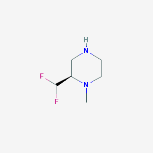 molecular formula C6H12F2N2 B15298889 (R)-2-(Difluoromethyl)-1-methylpiperazine 