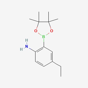 4-Ethyl-2-(tetramethyl-1,3,2-dioxaborolan-2-yl)aniline