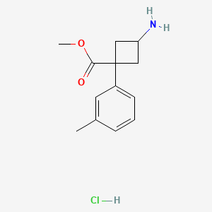 Rac-methyl (1r,3r)-3-amino-1-(3-methylphenyl)cyclobutane-1-carboxylate hydrochloride