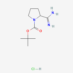 Tert-butyl 2-carbamimidoylpyrrolidine-1-carboxylate hydrochloride