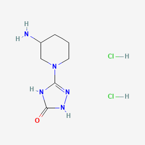 5-(3-aminopiperidin-1-yl)-4H-1,2,4-triazol-3-ol dihydrochloride