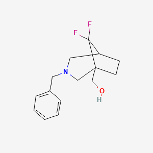 {3-Benzyl-8,8-difluoro-3-azabicyclo[3.2.1]octan-1-yl}methanol