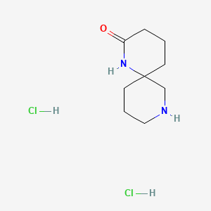 molecular formula C9H18Cl2N2O B15299056 1,8-Diazaspiro[5.5]undecan-2-one dihydrochloride 