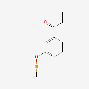 molecular formula C12H18O2Si B15299106 1-(3-Trimethylsilyloxyphenyl)propan-1-one CAS No. 33342-88-0