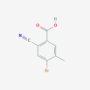 molecular formula C9H6BrNO2 B1529917 4-Bromo-2-cyano-5-methylbenzoic acid CAS No. 1805580-44-2