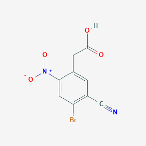 molecular formula C9H5BrN2O4 B1529921 2-(4-Bromo-5-cyano-2-nitrophenyl)acetic acid CAS No. 1805521-32-7