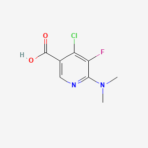 molecular formula C8H8ClFN2O2 B15299241 4-Chloro-6-(dimethylamino)-5-fluoropyridine-3-carboxylic acid CAS No. 2913279-64-6