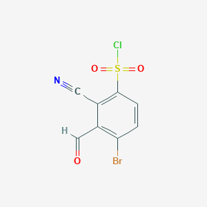 molecular formula C8H3BrClNO3S B1529926 4-Bromo-2-cyano-3-formylbenzenesulfonyl chloride CAS No. 1805584-47-7