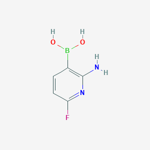 molecular formula C5H6BFN2O2 B15299272 (2-Amino-6-fluoropyridin-3-yl)boronic acid 