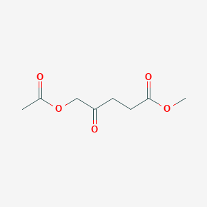 molecular formula C8H12O5 B15299283 Methyl5-(acetyloxy)-4-oxopentanoate 