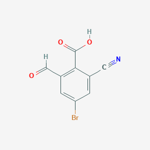 4-Bromo-2-cyano-6-formylbenzoic acid
