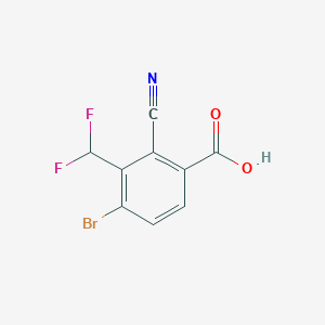 molecular formula C9H4BrF2NO2 B1529930 4-Bromo-2-cyano-3-(difluoromethyl)benzoic acid CAS No. 1807020-26-3