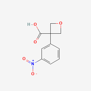 molecular formula C10H9NO5 B1529933 3-(3-Nitrophenyl)oxetane-3-carboxylic acid CAS No. 1393552-25-4