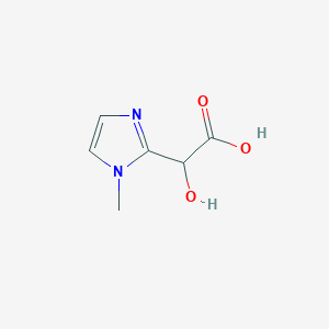 molecular formula C6H8N2O3 B15299336 2-hydroxy-2-(1-methyl-1H-imidazol-2-yl)acetic acid 