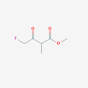 molecular formula C6H9FO3 B15299342 Methyl 4-fluoro-2-methyl-3-oxobutanoate 