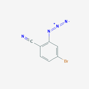 molecular formula C7H3BrN4 B15299351 2-Azido-4-bromobenzonitrile 