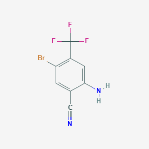 molecular formula C8H4BrF3N2 B1529939 2-Amino-5-bromo-4-(trifluoromethyl)benzonitrile CAS No. 1807212-86-7