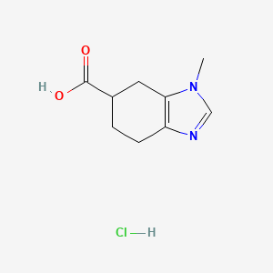 1-methyl-4,5,6,7-tetrahydro-1H-1,3-benzodiazole-6-carboxylic acid hydrochloride