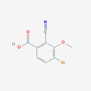 molecular formula C9H6BrNO3 B1529942 4-Bromo-2-cyano-3-methoxybenzoic acid CAS No. 1807208-82-7