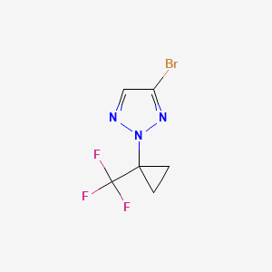 molecular formula C6H5BrF3N3 B15299461 4-bromo-2-[1-(trifluoromethyl)cyclopropyl]-2H-1,2,3-triazole 