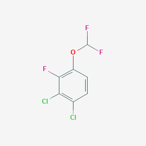 molecular formula C7H3Cl2F3O B1529947 1,2-Dichloro-4-difluoromethoxy-3-fluorobenzene CAS No. 1803806-50-9