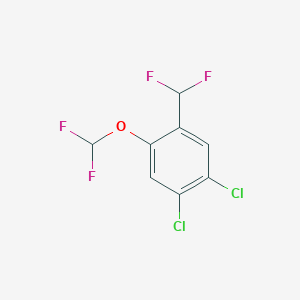 molecular formula C8H4Cl2F4O B1529948 4,5-Dichloro-2-(difluoromethoxy)benzodifluoride CAS No. 1803712-62-0