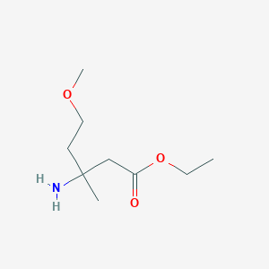 Ethyl 3-amino-5-methoxy-3-methylpentanoate