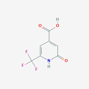 molecular formula C7H4F3NO3 B1529953 2-Hydroxy-6-(trifluoromethyl)isonicotinic acid CAS No. 1227580-92-8