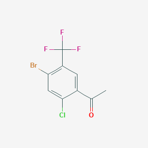 molecular formula C9H5BrClF3O B1529958 4'-Bromo-2'-chloro-5'-(trifluoromethyl)acetophenone CAS No. 1805186-01-9